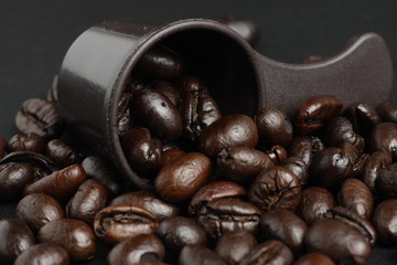 Robusta medium dark roasted coffee beans