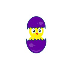 Happy easter an egg icon of chicken