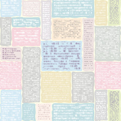 Naklejka premium Imitation of a abstract vintage newspaper. Unreadable text.