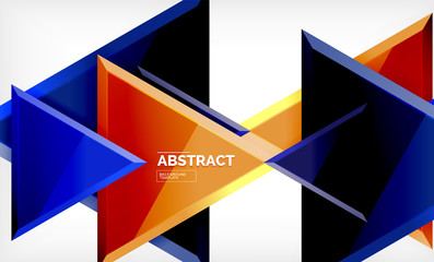 Tech futuristic geometric 3d shapes, minimal abstract background