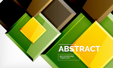 Geometric abstract background, modern square design