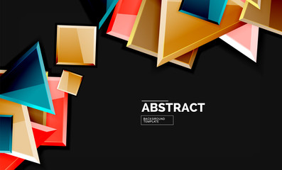 Squares and triangles geometrical background