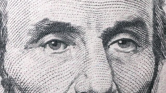 Close up footage of U.S. Dollar