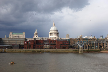 Photo from famous Saint Paul Cathedral after a storm, London, United Kingdom