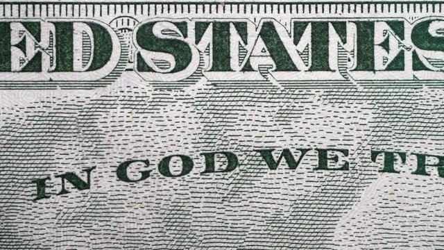 Close up footage of U.S. Dollar