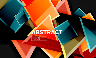 Squares and triangles geometrical background