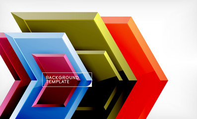 Shiny glossy arrows background, clean modern geometric design, futuristic composition