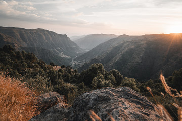 Landscape view over Simien Mountains in Ethiopia