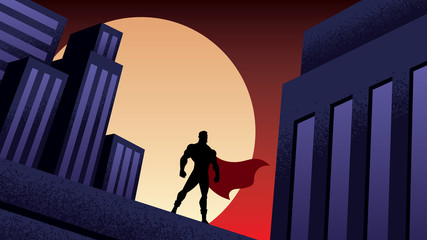 Nuit de la ville de super-héros