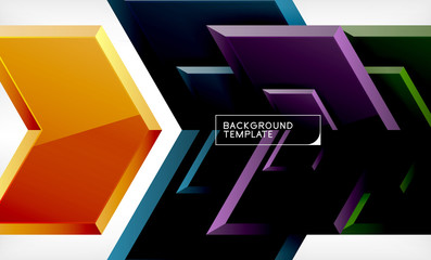 Techno arrow background, template design