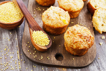 Unsweetened millet muffins