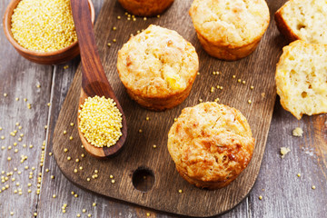 Unsweetened millet muffins