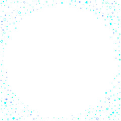 Blue, cyan, turquoise glitter stars confetti