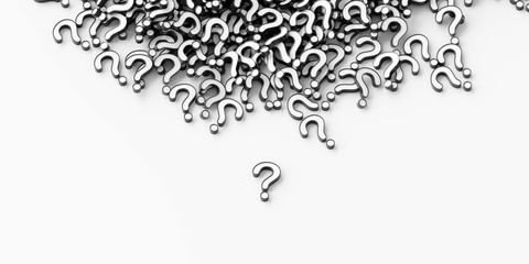 Infinite question marks, business concepts; original 3d rendering