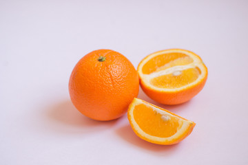 Orange fruit isolated on white background