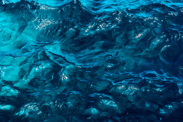 Fototapeta na wymiar Crystal Blue Sea Ripples