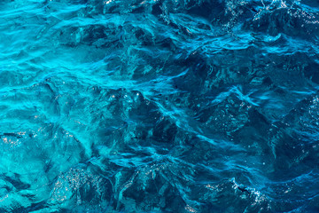 Fototapeta na wymiar Crystal Blue Sea Ripples