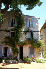 typical facade of a house of antibes