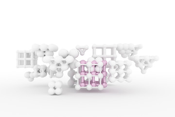 Market differentiation, stand on a cloud concepture, for design texture & background. 3D rendering.