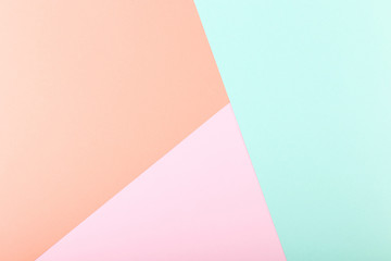 Multicolored paper background, copy space. Blank for design.