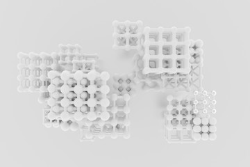 Market differentiation, stand on a cloud concepture, for design texture & background. 3D rendering.