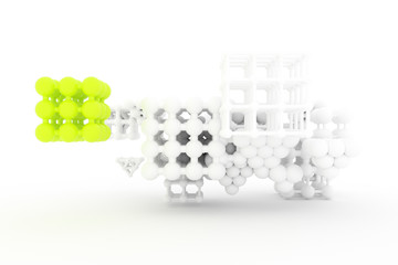 Market differentiation, stand on a cloud concepture, for design texture & background. 3D rendering.