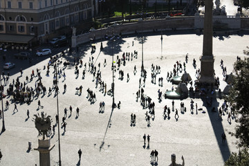 Turisti in Piazza del Popolo, Roma