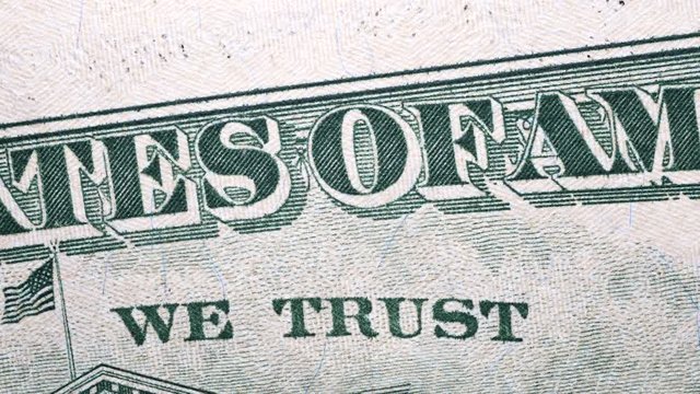 Close up footage of U.S. Dollar