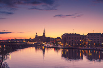 Stockholm sunset view