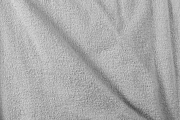 Crumpled white fabric cotton texture and background