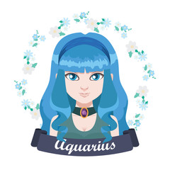 Zodiac sign illustration - Aquarius
