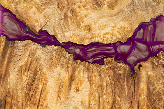 Casting epoxy resin Stabilizing Leza burl wood abstract art background texture