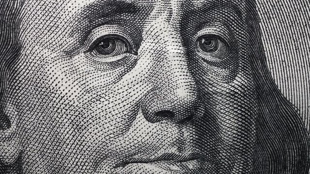 Close up footage of U.S. Dollar