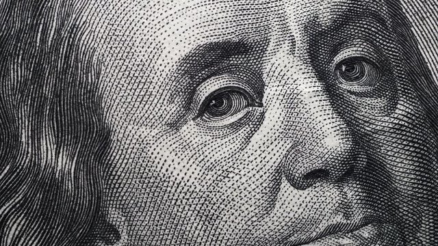 Close up footage of U.S. Dollar