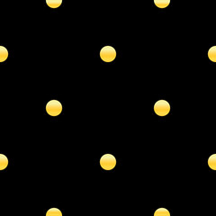 Golden dots seamless pattern. Abstract geometric texture. Gold circles. Retro Vintage decoration. Design vector illustration