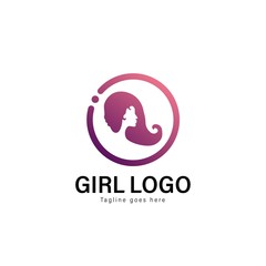 Beauty logo template design. Beauty logo with modern frame vector design