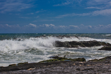 Waves On The Beach Of A mediateranea Sea