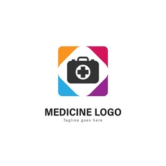 Medic logo template design. Medic logo with modern frame vector design