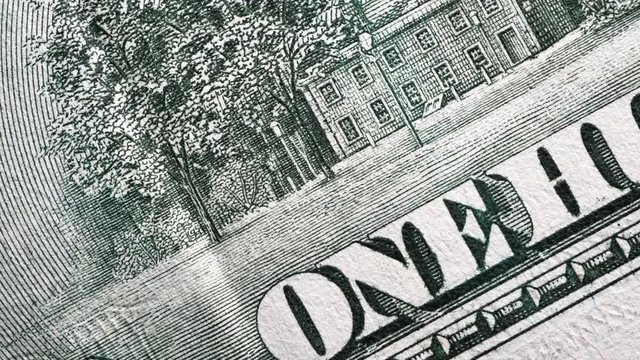 Close up footage of U.S. Dollar