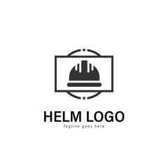 Construction logo template design. Construction logo with modern frame vector design