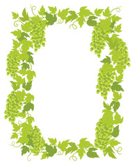 Hop plant frame banner. Hop green leaves and cones. Place for text. Border frame isolated background template. Lupulus humulus. Vector flat Illustration for beer shop or cafe advertising.