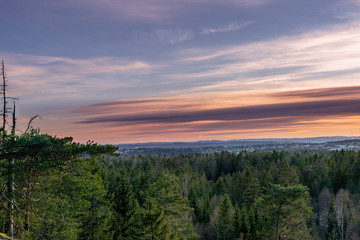 Østmarka widok na Oslo Norway Norge Norwegia landscape krajobraz utsikt