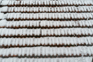 Winter schnee landschaft mit Wahrzeichen