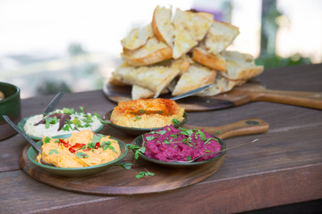 rustic dup platter served outside