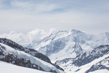 Plakat Jungfraujoch is a famous travel mountain of the Alps, Switzerland