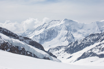 Jungfraujoch is a famous travel mountain of the Alps, Switzerland