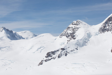 Jungfraujoch is a famous travel mountain of the Alps, Switzerland