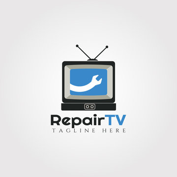 Television Repair vector logo design,Technology icon
