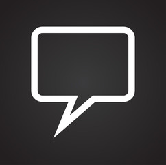 Text bubble icon on background for graphic and web design. Simple vector sign. Internet concept symbol for website button or mobile app.