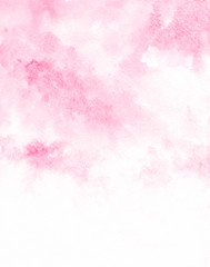 Pink watercolor morning sky background